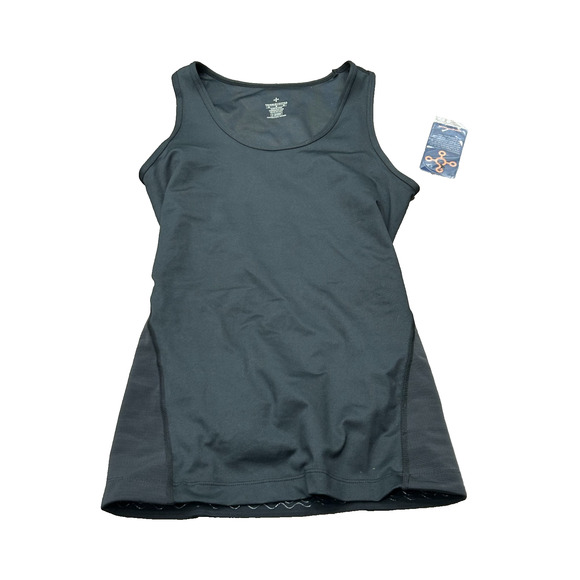 NWT Tommie Copper Womens Black Stretch Wide Strap Lower Back Support Tank Size M - Picture 2 of 8